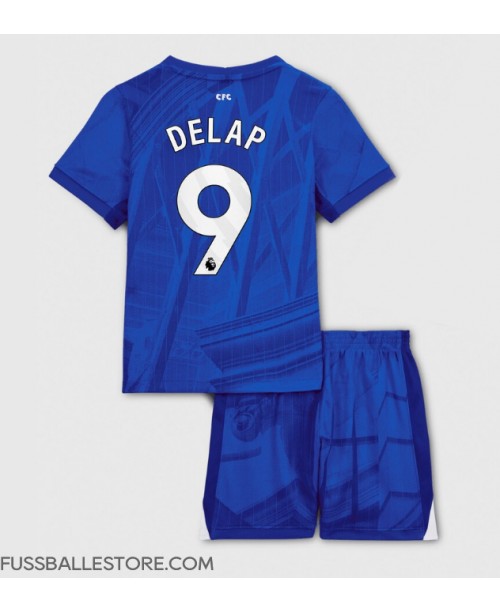 Günstige Chelsea Liam Delap #9 Heimtrikotsatz Kinder 2025-26 Kurzarm (+ Kurze Hosen)